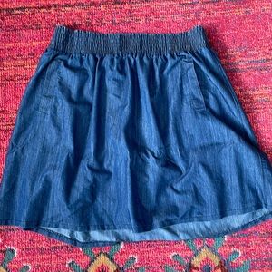 Denim chambray skirt